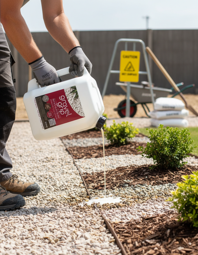 Premium Gravel Grip Stone & Mulch Binder 5L - Non-Toxic, Weatherproof Formula for Stable Garden Surfaces