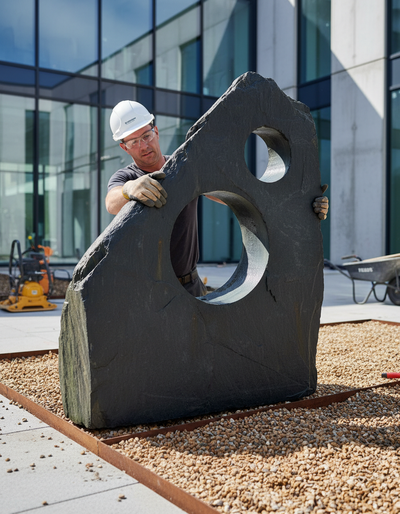 Premium 1200mm Slate Hollolith Water Feature for Gardens and Outdoor Spaces - High-Quality Professional Grade for Industrial and Commercial Applica...