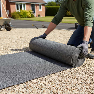 Premium Heavy Duty Driveway Fabric Weed Prevention Membrane 90gsm - 2m x 25m Roll for Long-Lasting Weed Control