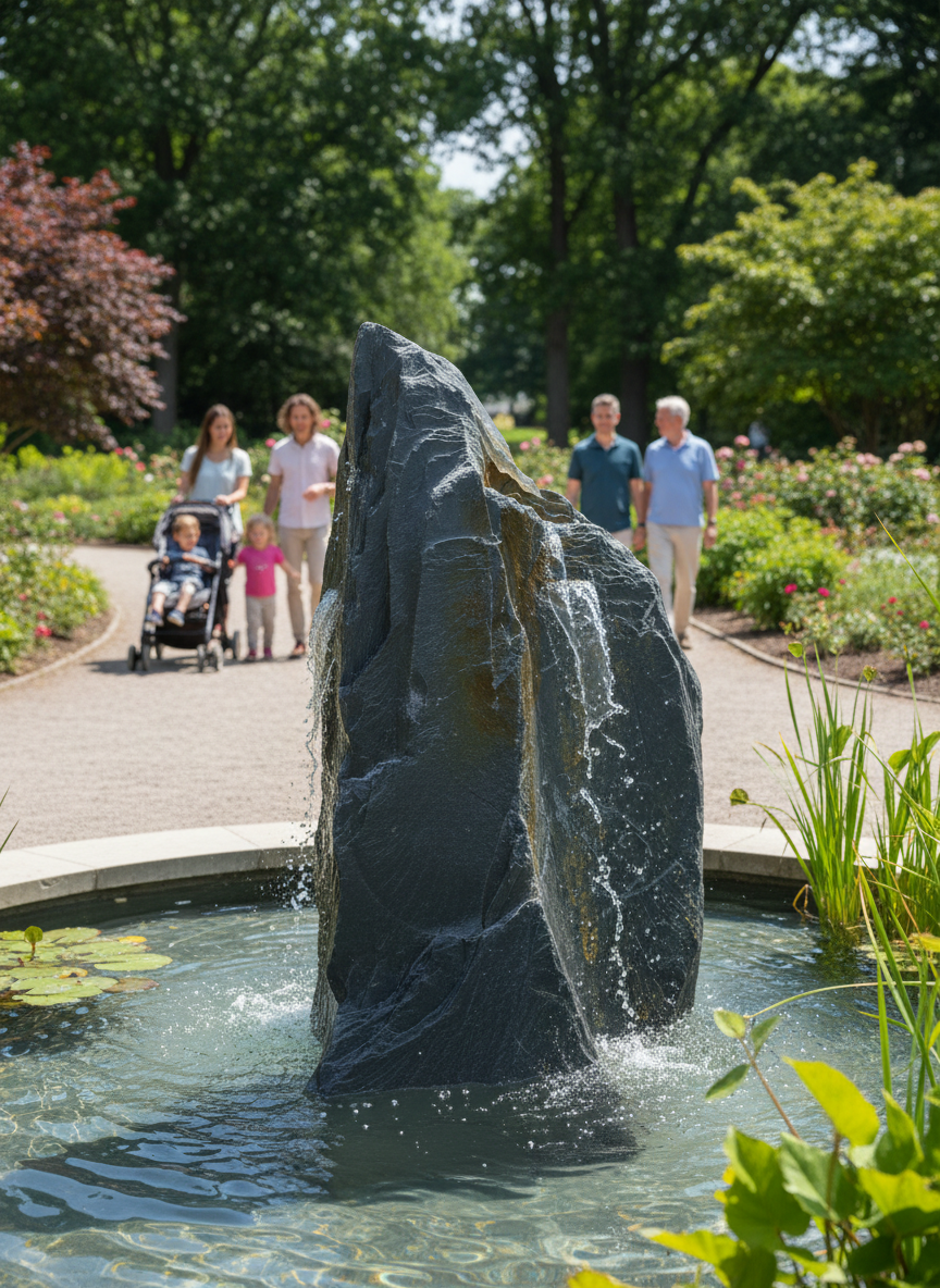 Premium Chunky Slate Monolith 600mm - Versatile Outdoor Feature for Gardens and Water Features