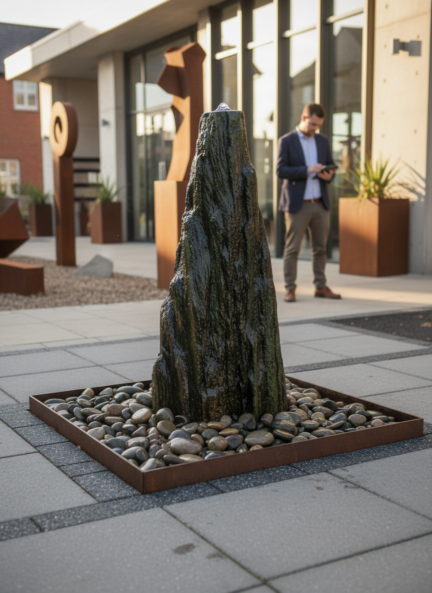 Premium Slate Monolith 1500mm - Durable Garden Feature with Water Feature Option