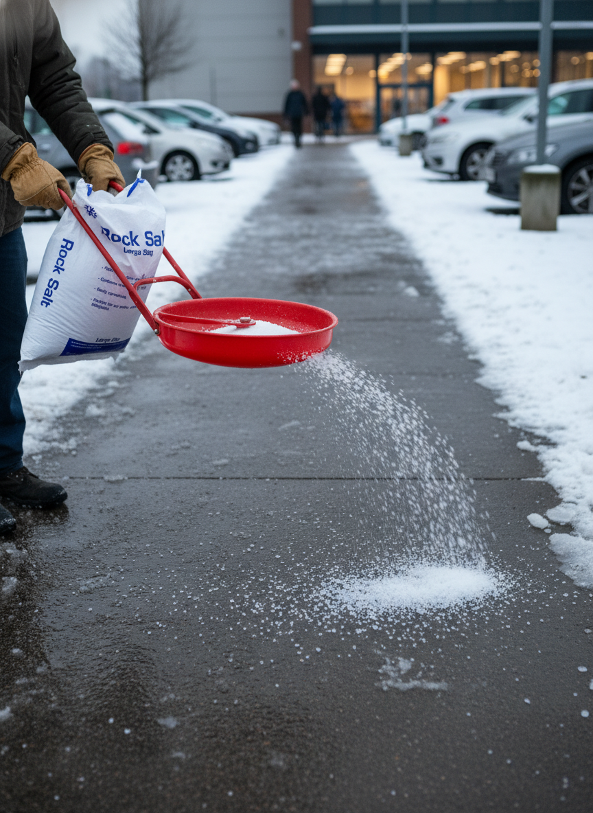 Premium White De-Icing Rock Salt - 100% Pure, Ideal for Paths and Driveways, Prevents Winter Accidents
