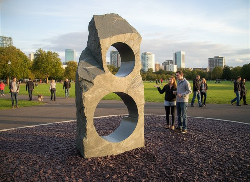 Premium Drilled Slate Hollolith 1800mm - Contemporary Garden Feature with Water Flow