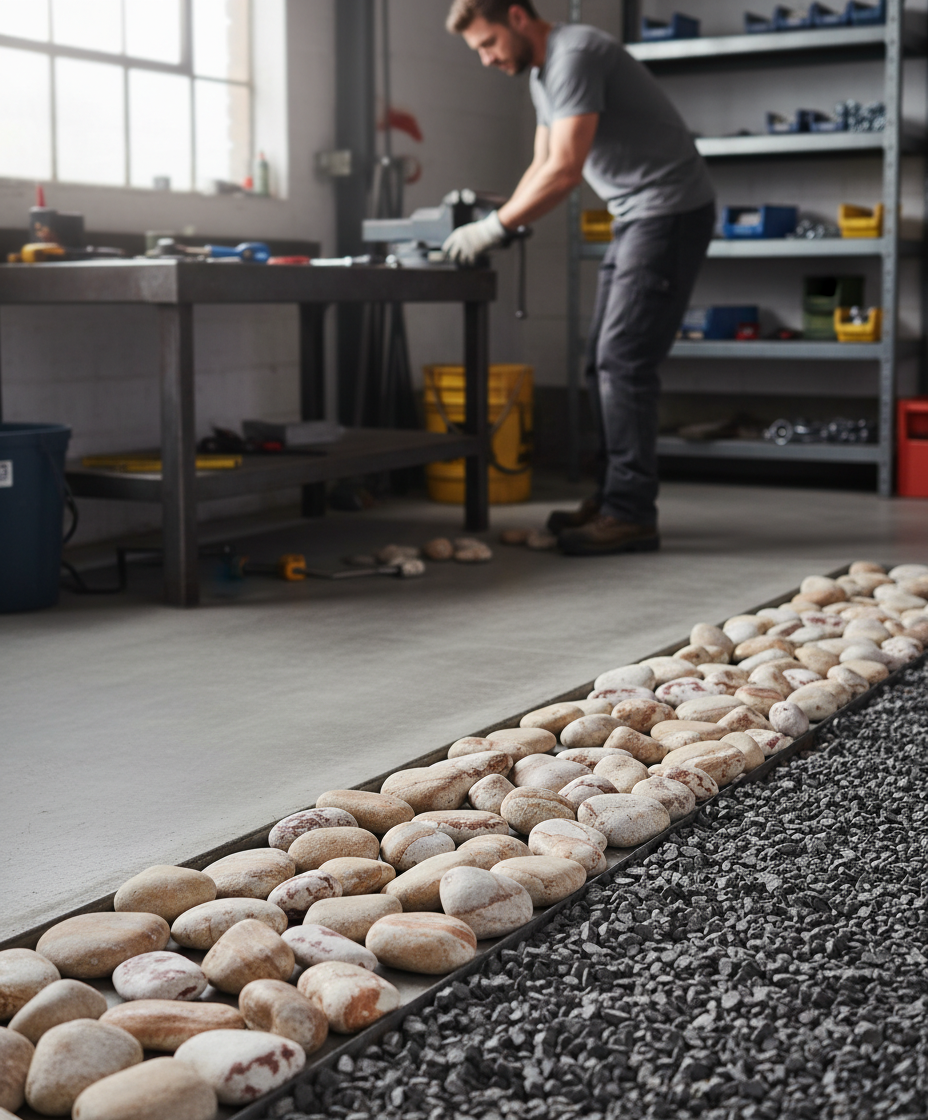 Premium Rainbow Cobbles Decorative Aggregate for Gardens - Unique Natural Patterns with Amber, Terracotta, and White Colors