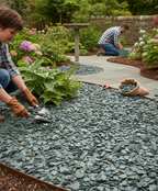 Premium Green Slate Chippings 20mm for Decorative Landscaping and Ground Cover - High-Quality Professional Grade for Industrial and Commercial Appl...