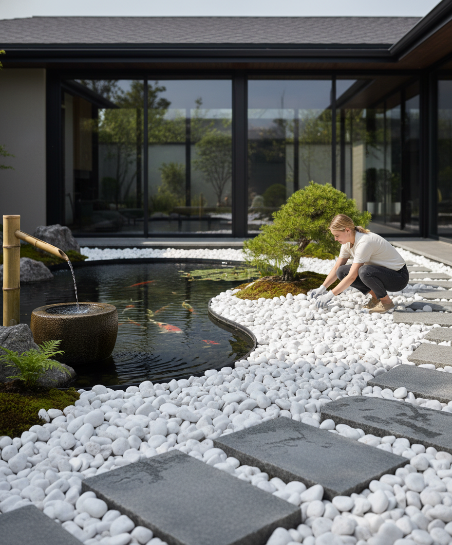 Premium Polar White Cobbles 40-80mm - Smooth, Ethically Sourced Decorative Stones for Gardens and Landscaping