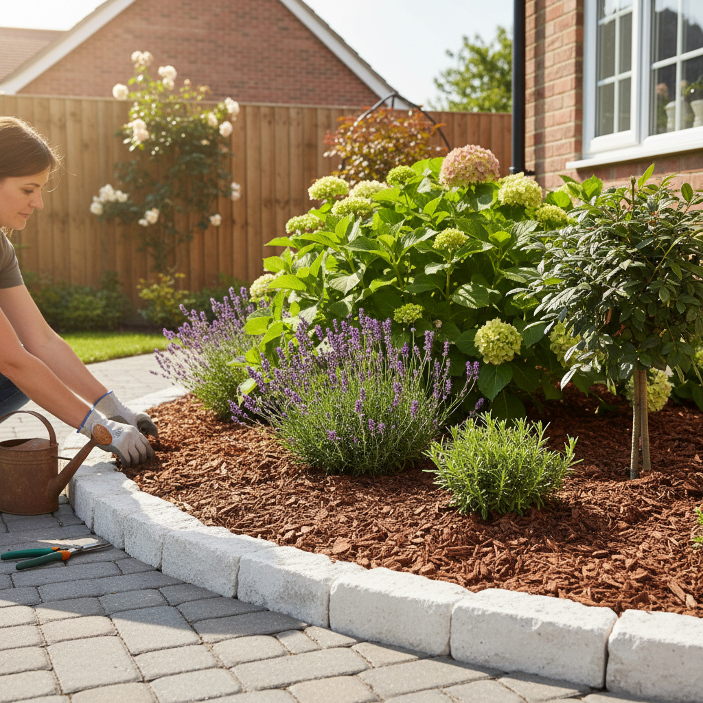 Premium Natural Border Bark Mulch for Gardening - High Quality, Moisture Retaining, Weed Inhibiting