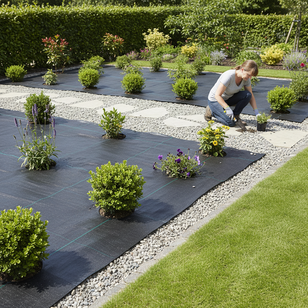 Premium Landscape Weed Prevention Membrane 1m x 20m - 50gsm Durable Fabric for Paving, Paths, and Planting Areas