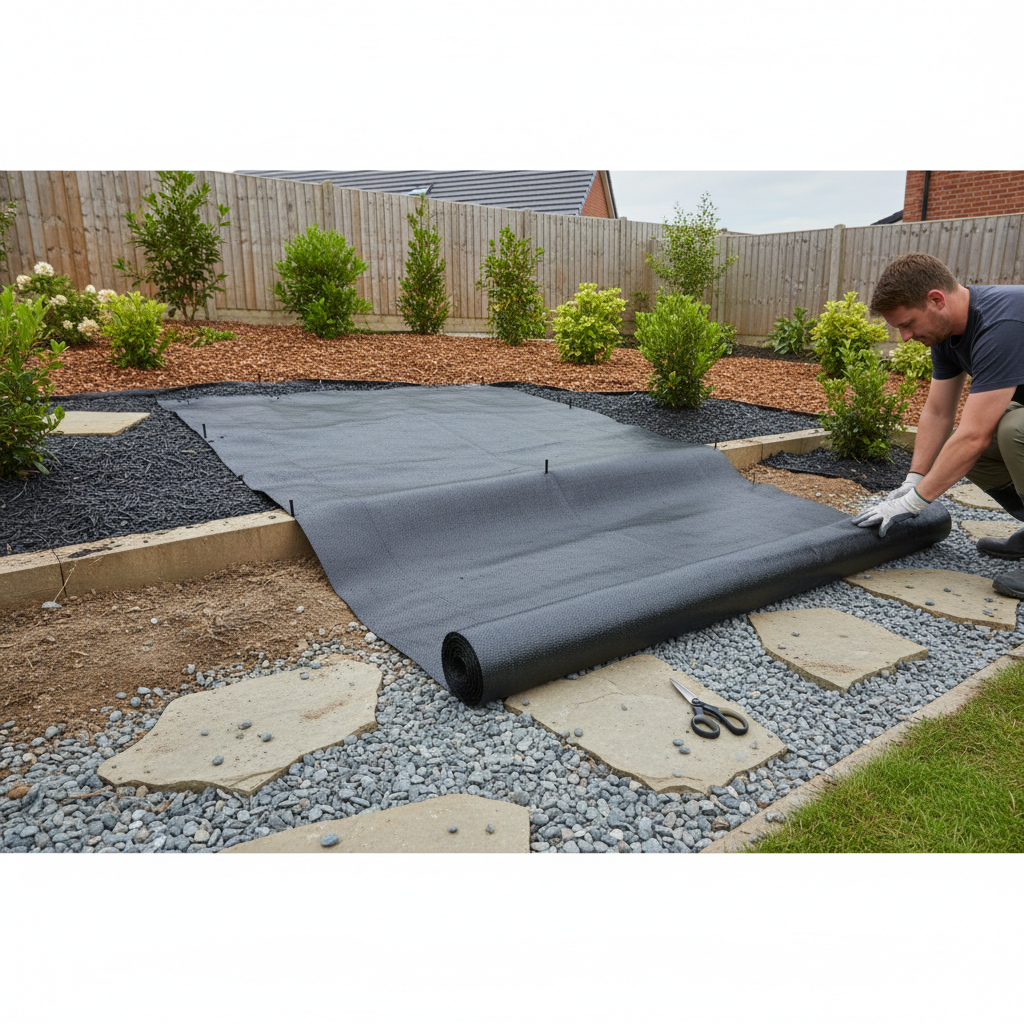 Premium 50gsm Landscape Weed Prevention Membrane - 1m x 20m Roll for Effective Weed Control and Drainage