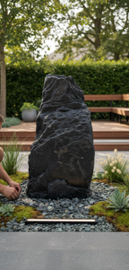 Premium 600mm Slate Monolith - Undrilled, Ideal for Outdoor Focal Points and Water Features