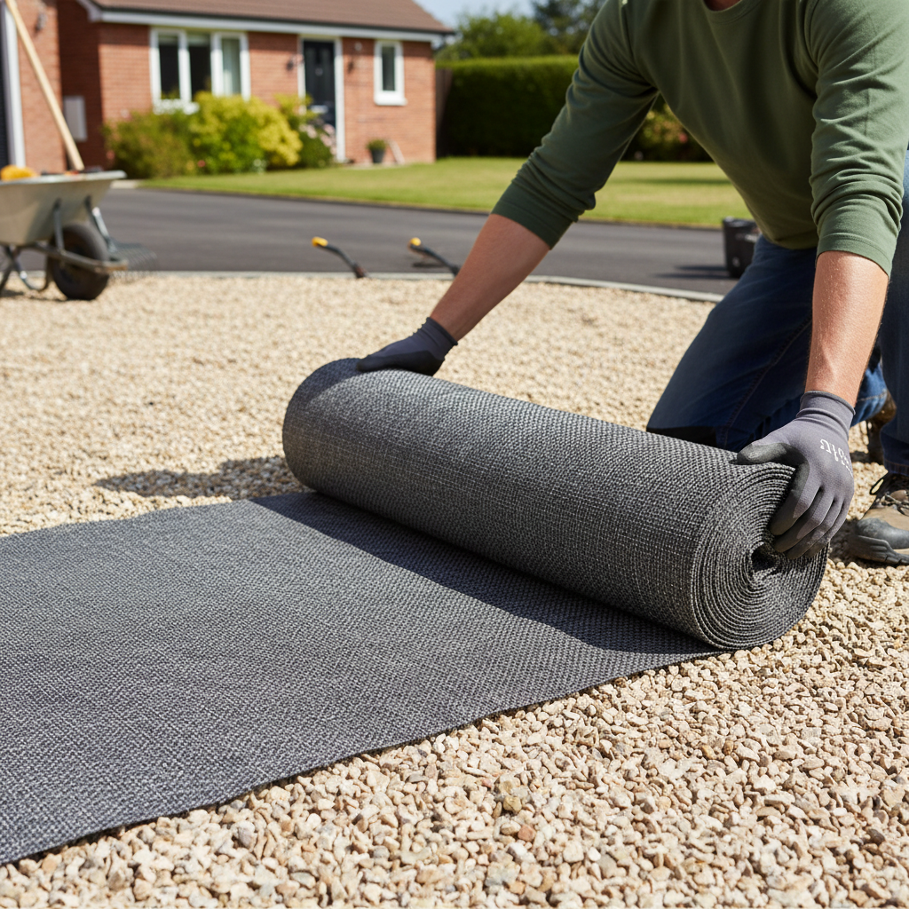 Premium Heavy Duty Driveway Fabric Weed Prevention Membrane 90gsm - 2m x 25m Roll for Long-Lasting Weed Control