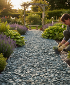 Premium Green Slate Chippings 40mm - Natural Shades for Ground Cover and Mulching