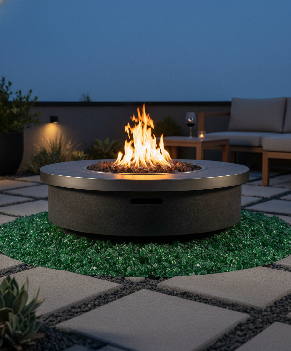 Premium Emerald Green Glass Chippings 10-20mm - Durable and Vibrant for Garden Decoration and Water Features