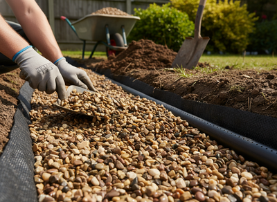 Premium 6-14mm Drainage Gravel - Angular Crushed Aggregate for Effective Water Flow and Drainage Solutions