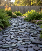 Premium 40mm Blue Slate Chippings for Garden Pathways and Decorative Ground Cover