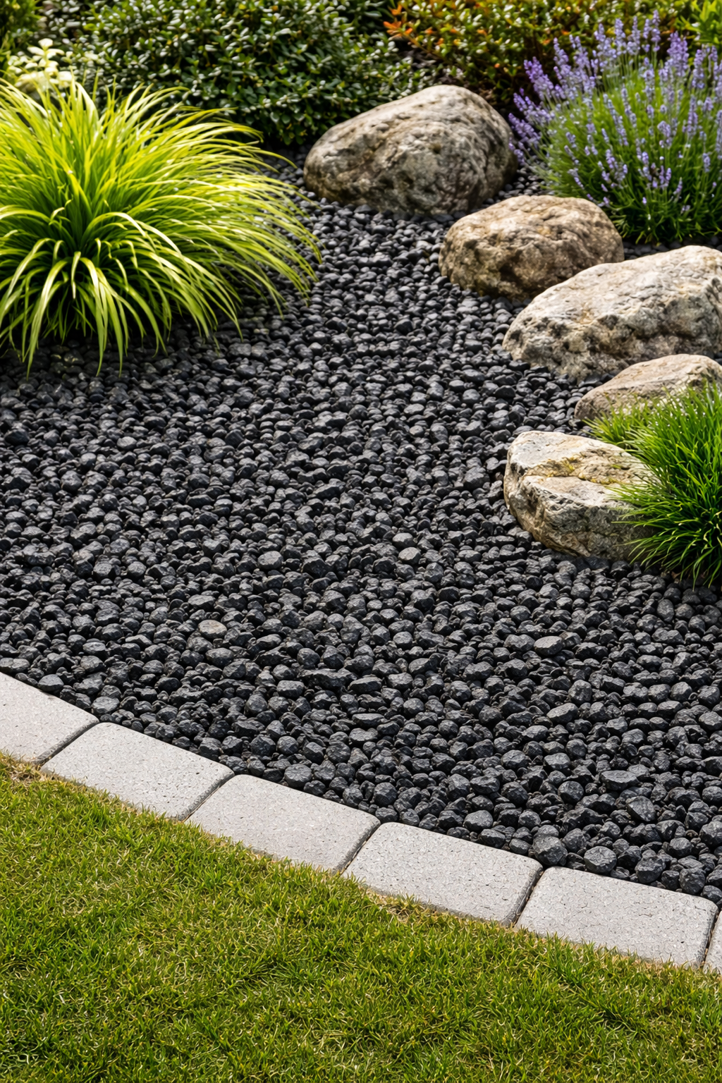 10mm Black Gravel Chippings â?? Charcoal Granite for Driveways, Landscaping & Garden Use