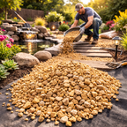 14mm Cotswold Gold Gravel â?? Golden Limestone Garden Chippings (8â??14mm) | Decorative Path & Ground Cover Stone