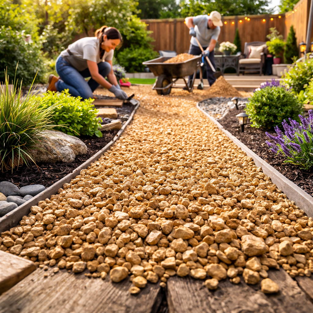 14mm Cotswold Gold Gravel â?? Golden Limestone Garden Chippings (8â??14mm) | Decorative Path & Ground Cover Stone