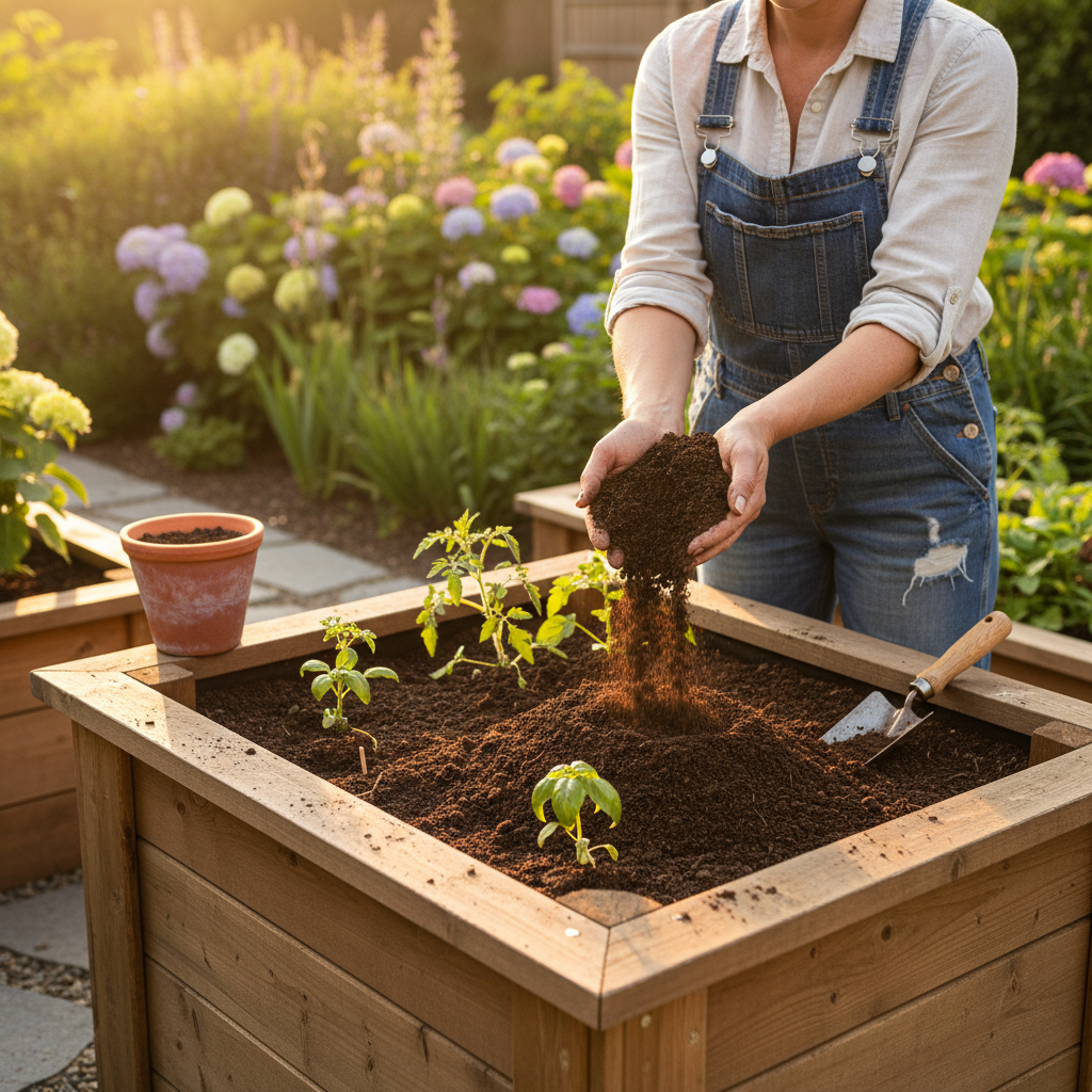 Premium Vegetable Topsoil Blend with Organic Compost for Thriving Gardens - High-Quality Professional Grade for Industrial and Commercial Applications