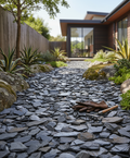 Premium 40mm Graphite Grey Slate Chippings for Landscaping, Mulching, and Pond Decoration
